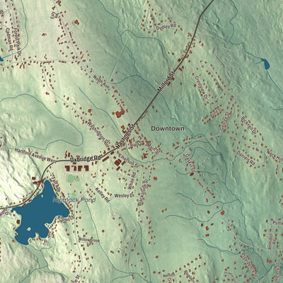 Street and neighborhood detail from the Mendon, Massachusetts map