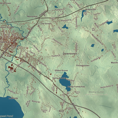 Street and neighborhood detail from the Middleborough, Massachusetts map