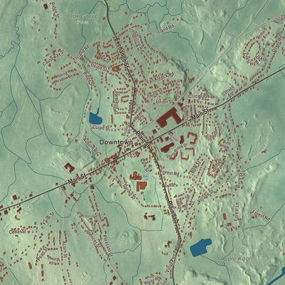 Street and neighborhood detail from the Millis, Massachusetts map