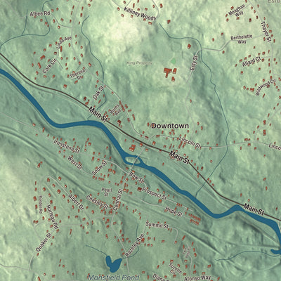 Street and neighborhood detail from the Millville, Massachusetts map