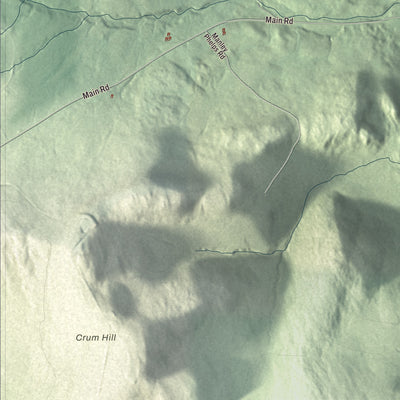 Terrain and local geography detail from the Monroe, Massachusetts map