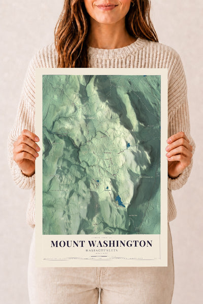 Mount Washington, Massachusetts map print - 12 x 18 archival matte print