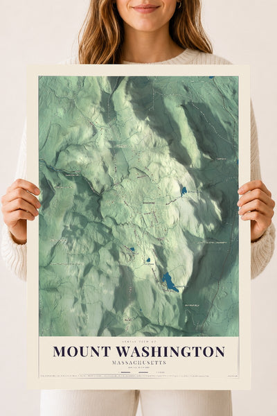 Mount Washington, Massachusetts map print - 18 x 24 archival matte print