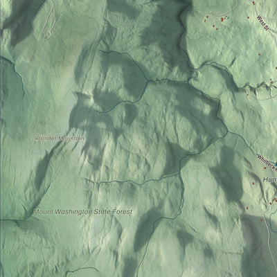Terrain and local geography detail from the Mount Washington, Massachusetts map