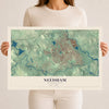 Map of Needham, Massachusetts, 12 x 18 inch unframed archival matte print