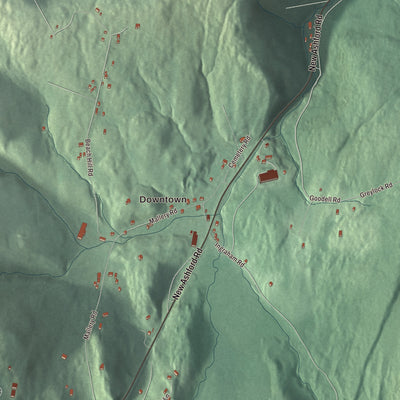 Street and neighborhood detail from the New Ashford, Massachusetts map