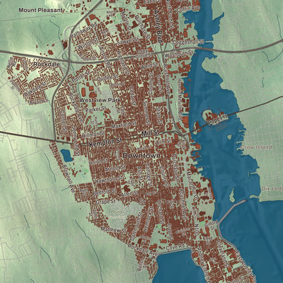 Street and neighborhood detail from the New Bedford, Massachusetts map