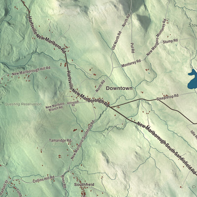 Street and neighborhood detail from the New Marlborough, Massachusetts map