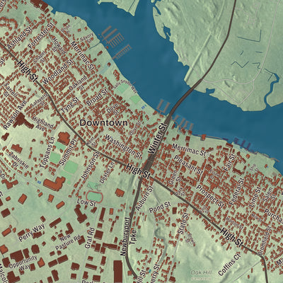 Street and neighborhood detail from the Newburyport, Massachusetts map