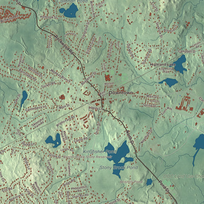 Street and neighborhood detail from the Norfolk, Massachusetts map