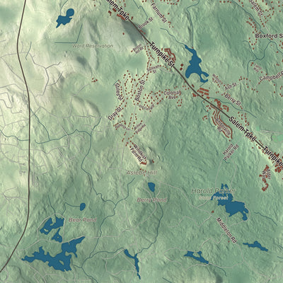 Terrain and local geography detail from the North Andover, Massachusetts map
