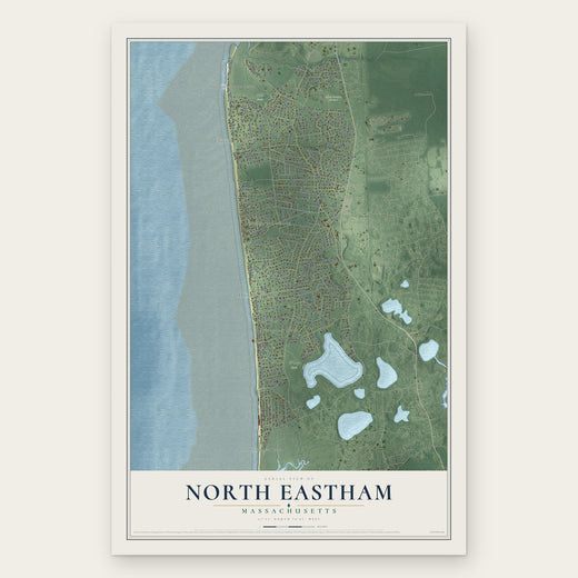 North Eastham, Massachusetts map print, the full design