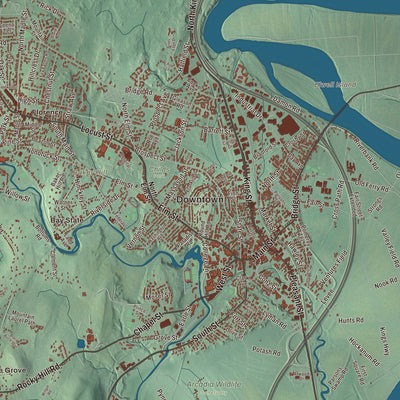 Street and neighborhood detail from the Northampton, Massachusetts map