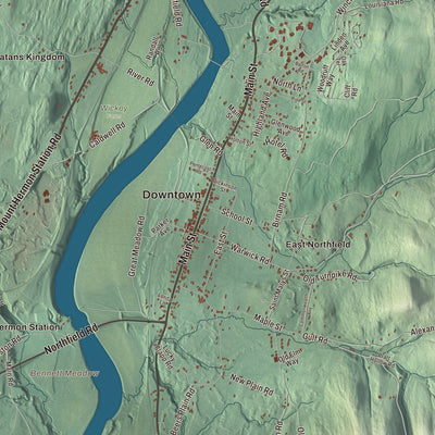 Street and neighborhood detail from the Northfield, Massachusetts map