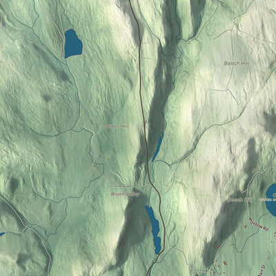 Terrain and local geography detail from the Orange, Massachusetts map