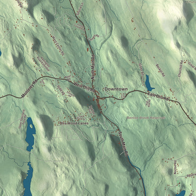 Street and neighborhood detail from the Otis, Massachusetts map