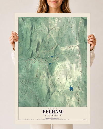 Pelham, Massachusetts map print - 24 x 36 archival matte print