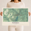 Map of Pepperell, Massachusetts, 12 x 18 inch unframed archival matte print