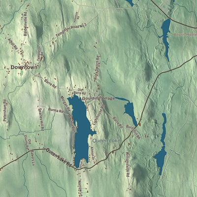 Street and neighborhood detail from the Phillipston, Massachusetts map