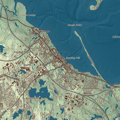 Street and neighborhood detail from the Plymouth, Massachusetts map