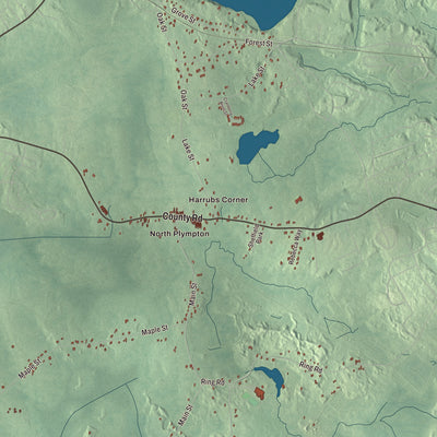 Street and neighborhood detail from the Plympton, Massachusetts map