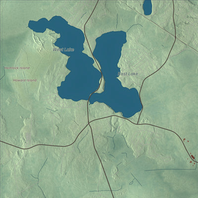 Terrain and local geography detail from the Plympton, Massachusetts map