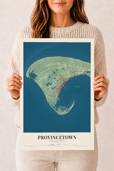 Provincetown, Massachusetts map print - 12 x 18 archival matte print