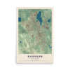 Map of Randolph, Massachusetts, 12 x 18 inch unframed archival matte print