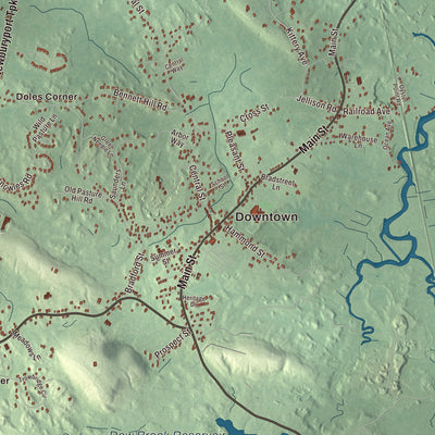 Street and neighborhood detail from the Rowley, Massachusetts map