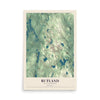 Map of Rutland, Massachusetts, 12 x 18 inch unframed archival matte print