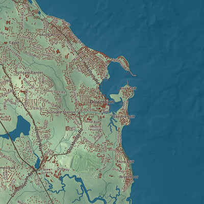Street and neighborhood detail from the Scituate, Massachusetts map