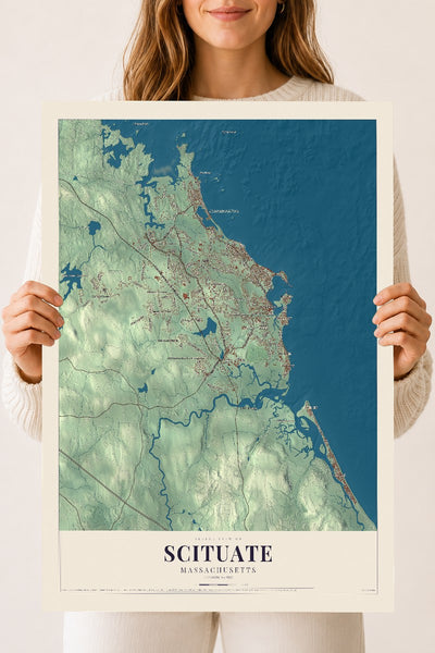 Scituate, Massachusetts map print - 18 x 24 archival matte print