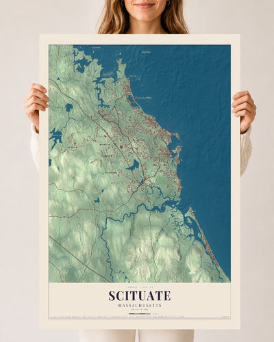 Scituate, Massachusetts map print - 24 x 36 archival matte print