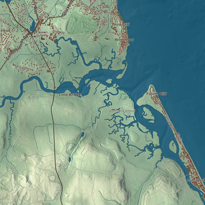 Terrain and local geography detail from the Scituate, Massachusetts map