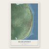 Siasconset, Massachusetts map print, the full design