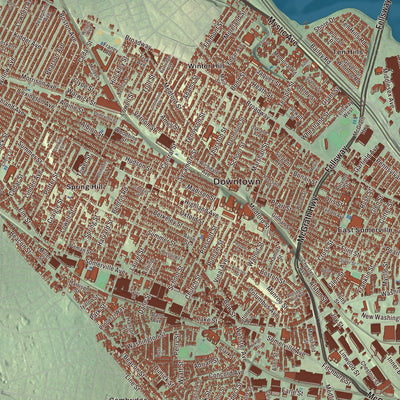 Street and neighborhood detail from the Somerville, Massachusetts map