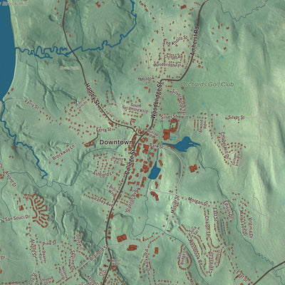 Street and neighborhood detail from the South Hadley, Massachusetts map