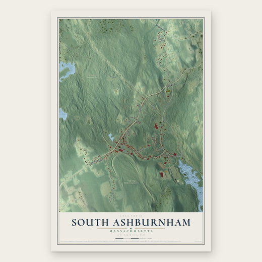 South Ashburnham, Massachusetts map print, the full design