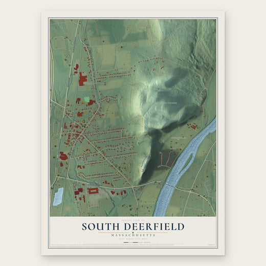 South Deerfield, Massachusetts map print, the full design