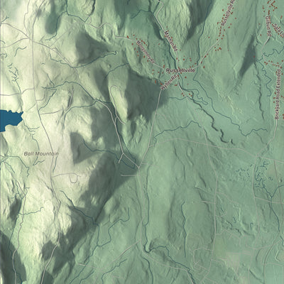 Terrain and local geography detail from the Southampton, Massachusetts map