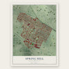 Spring Hill, Massachusetts map print, the full design