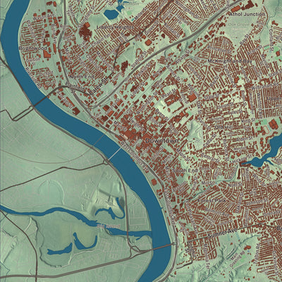 Street and neighborhood detail from the Springfield, Massachusetts map