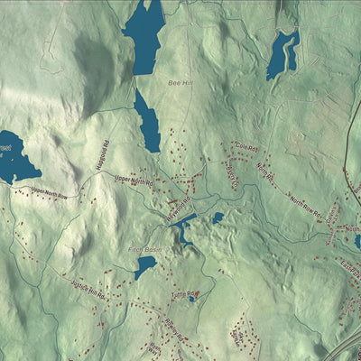 Terrain and local geography detail from the Sterling, Massachusetts map