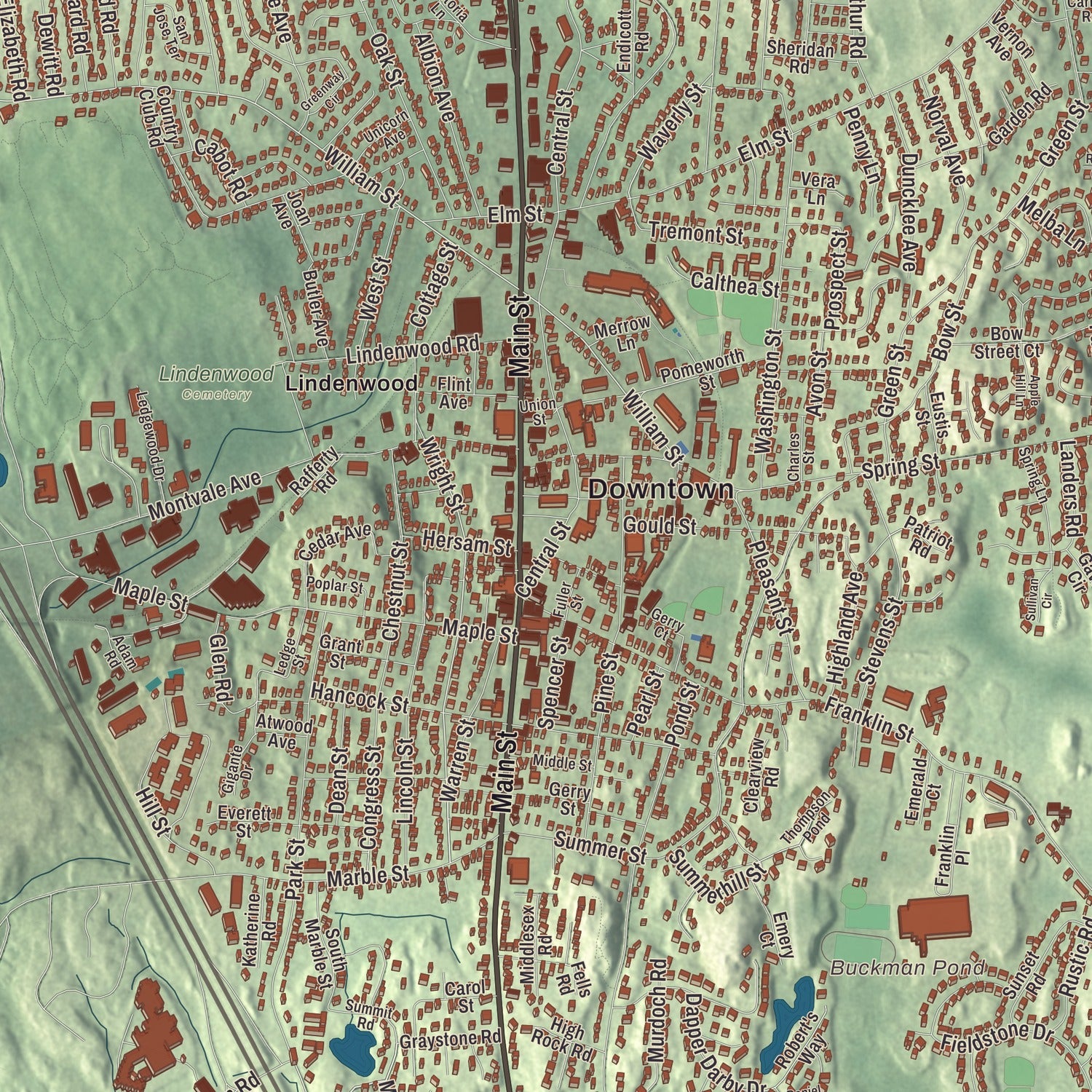 Street and neighborhood detail from the Stoneham, Massachusetts map