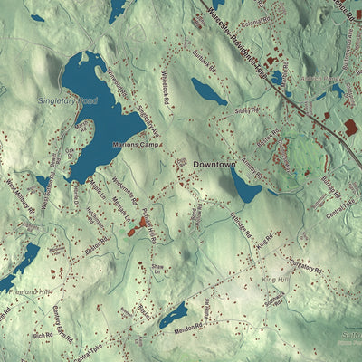 Street and neighborhood detail from the Sutton, Massachusetts map