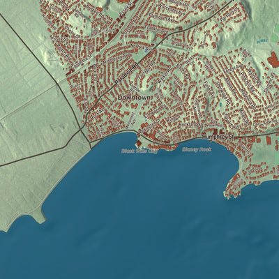 Terrain and local geography detail from the Swampscott, Massachusetts map