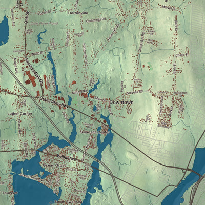 Street and neighborhood detail from the Swansea, Massachusetts map