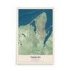 Map of Tisbury, Massachusetts, 12 x 18 inch unframed archival matte print