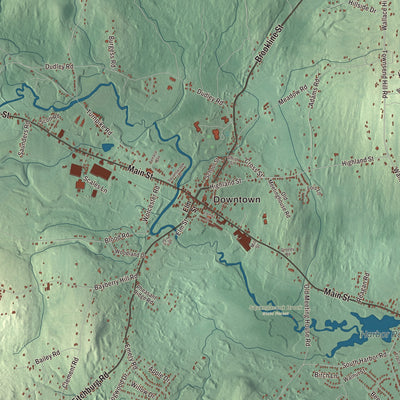 Street and neighborhood detail from the Townsend, Massachusetts map