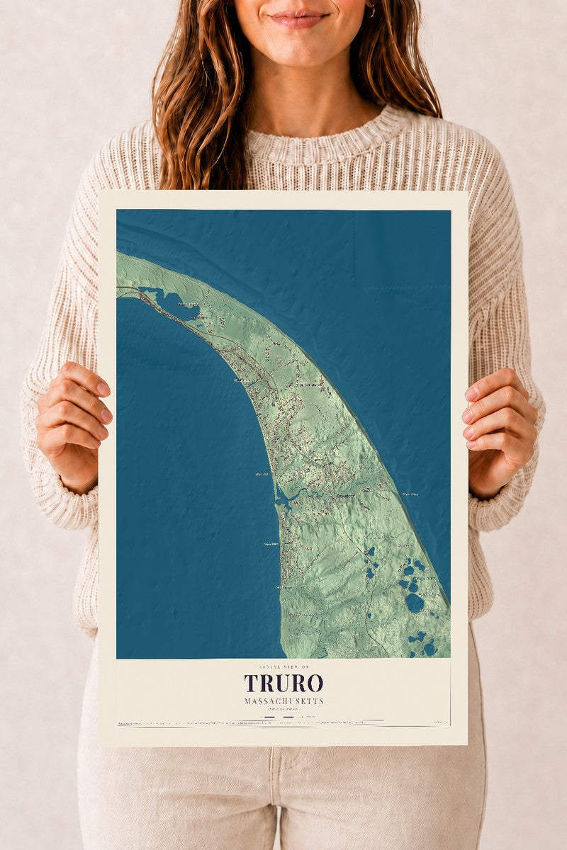 Truro, Massachusetts map print - 12 x 18 archival matte print